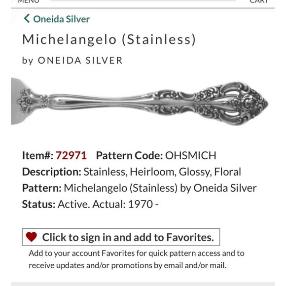 Oneida Michelangelo 5-Piece Silver Plated Salad Forks Set - Picture 1 of 5